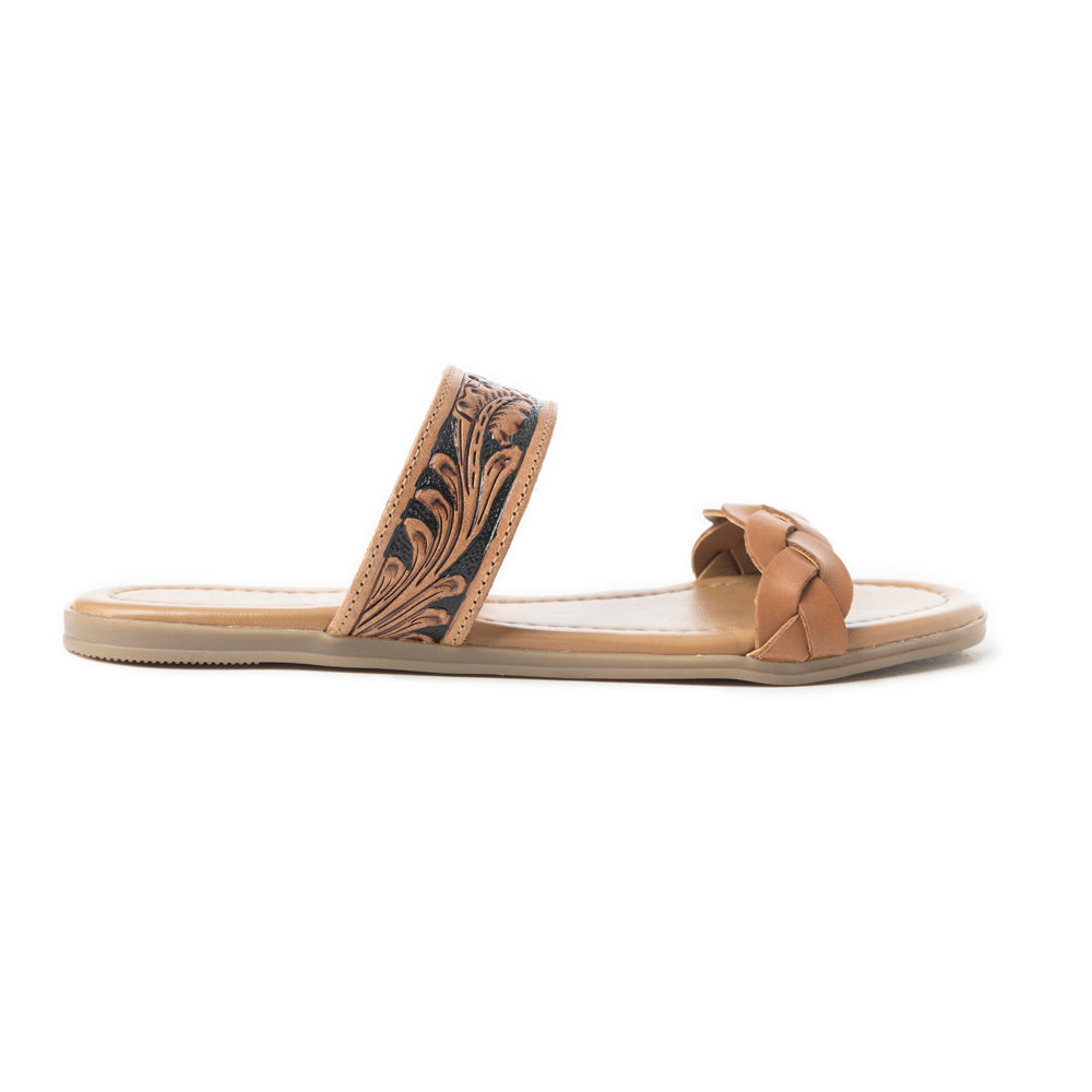 Diamond Ridge Sandals In Black and Brown - Myra USA