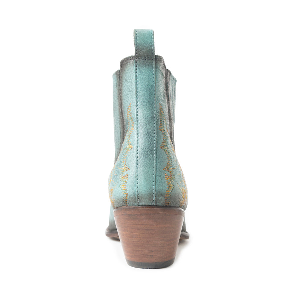 Dearling Ranch Booties In Teal - Myra USA