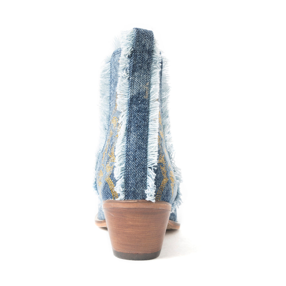 Dearling Ranch Booties In Denim Blue