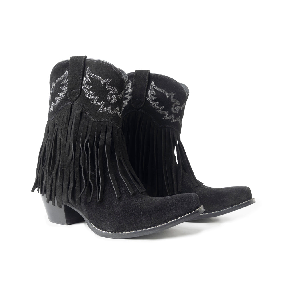 Rodeo Ride Booties In Black - Myra USA