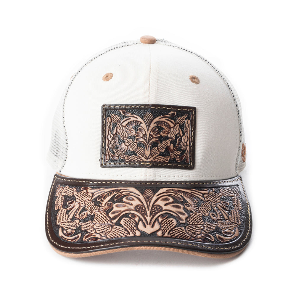 Jenson Hill Cap In Brown & Off White - Myra USA