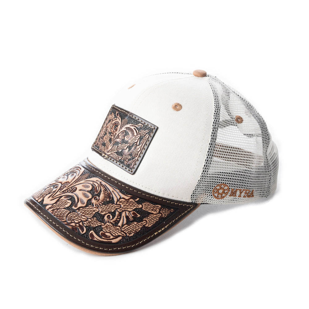 Jenson Hill Cap In Brown & Off White