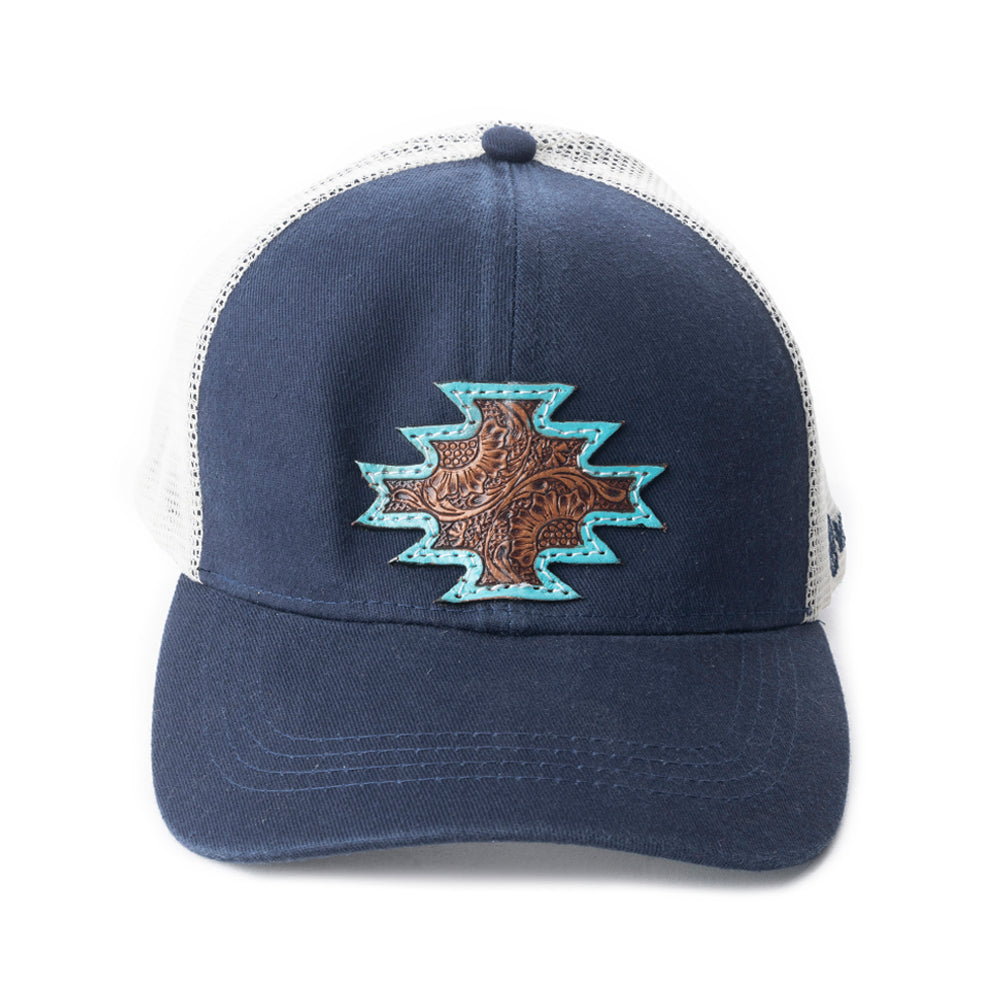 Jenson Hill Cap In Navy & Off White - Myra USA