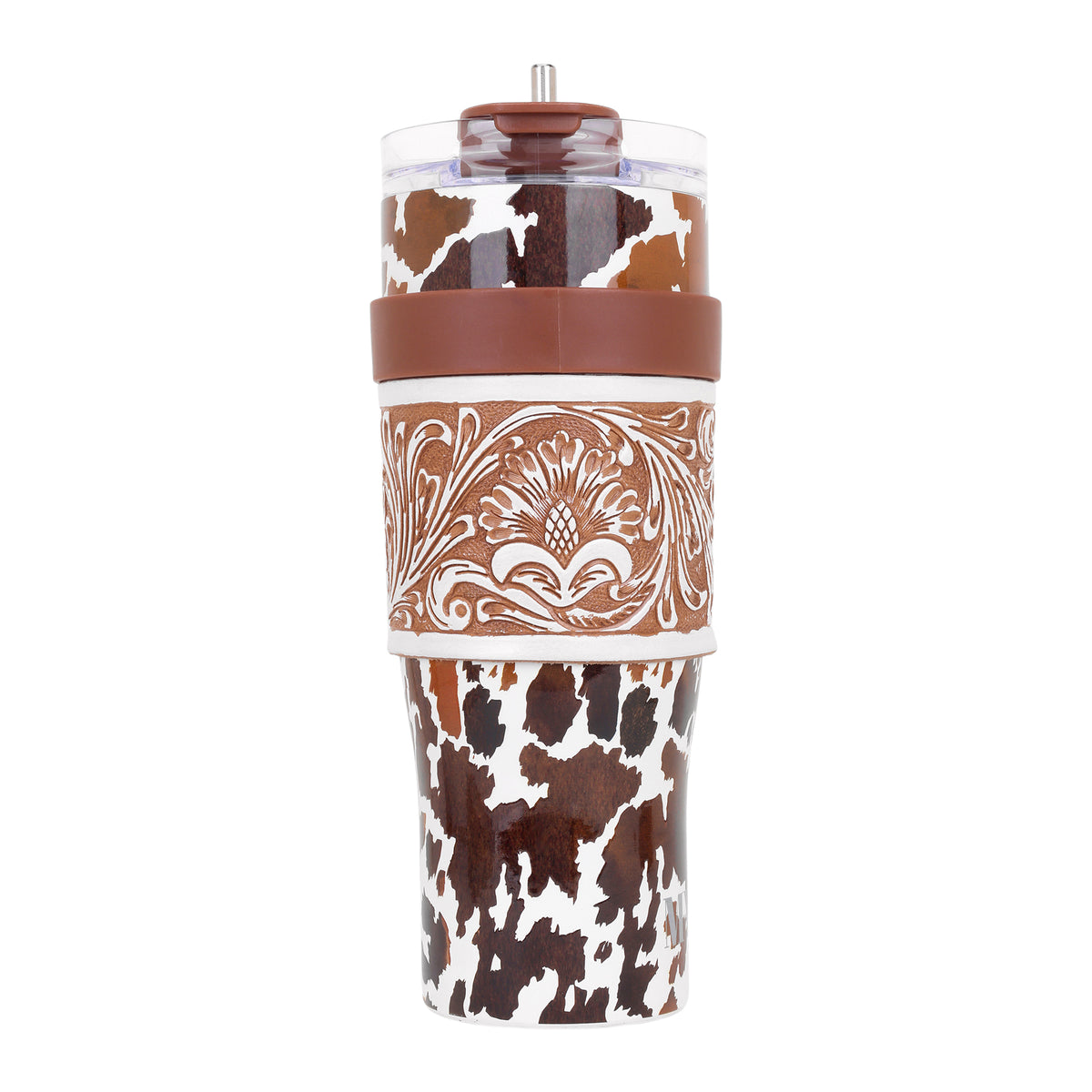 Wide Wyoming Tumbler In Brown and White - Myra USA