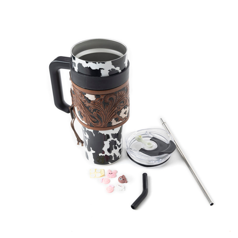 Wide Wyoming Tumbler In Black and White - Myra USA