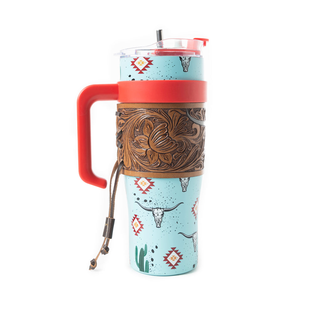 Wide Wyoming Tumbler In Sea Blue - Myra USA