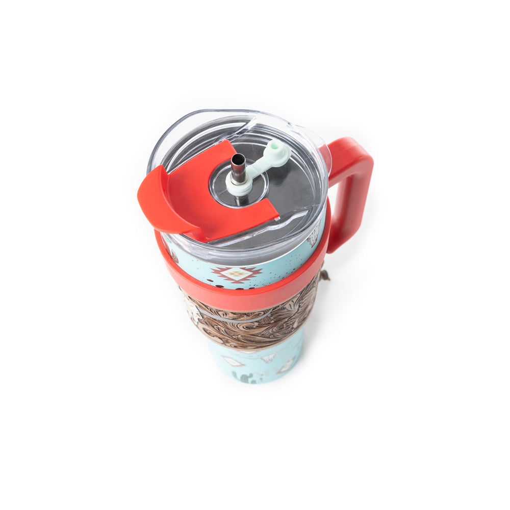 Wide Wyoming Tumbler In Sea Blue - Myra USA