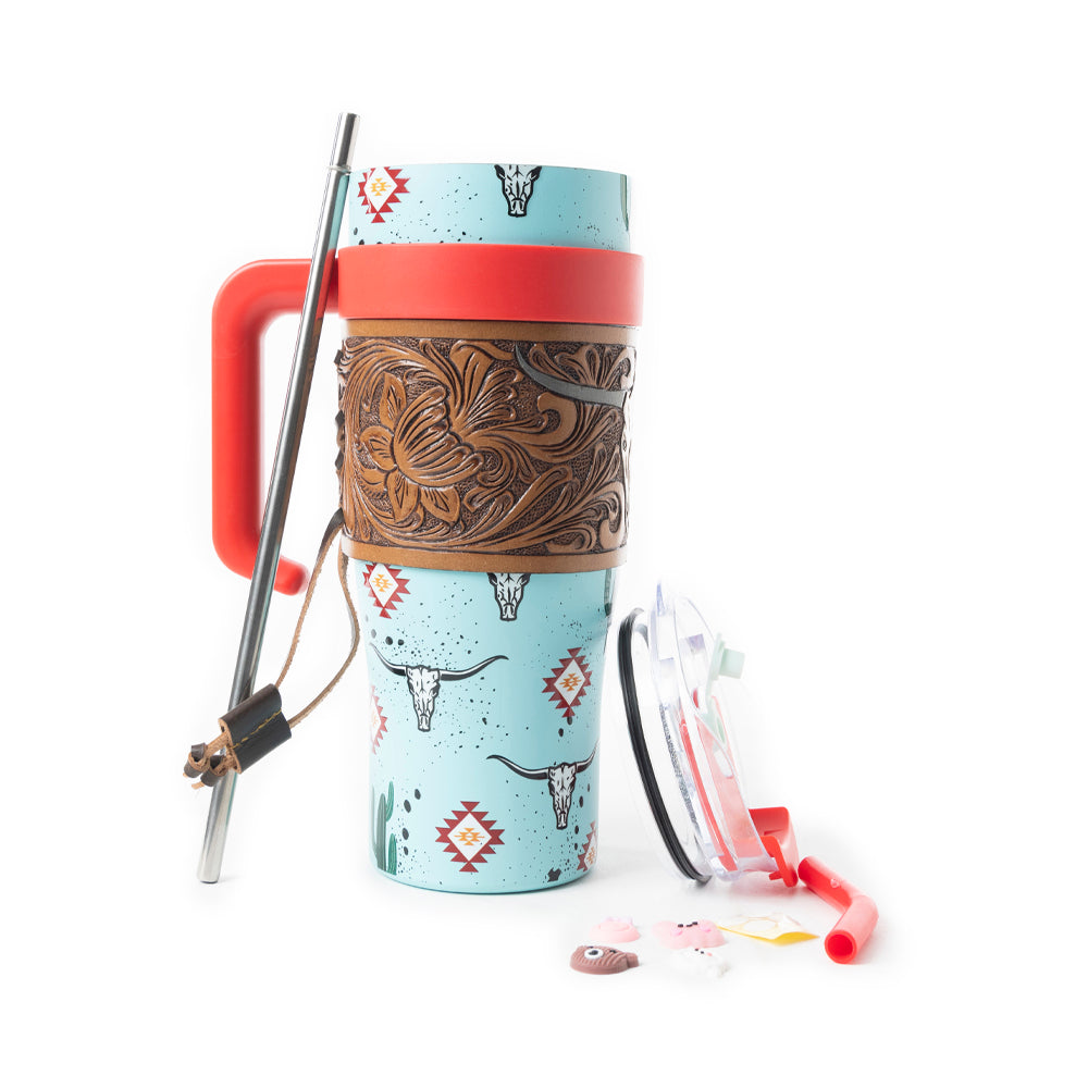 Wide Wyoming Tumbler In Sea Blue - Myra USA