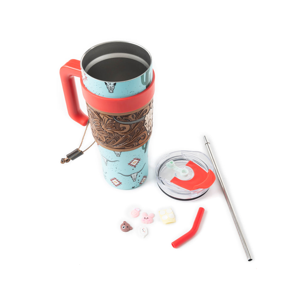 Wide Wyoming Tumbler In Sea Blue - Myra USA