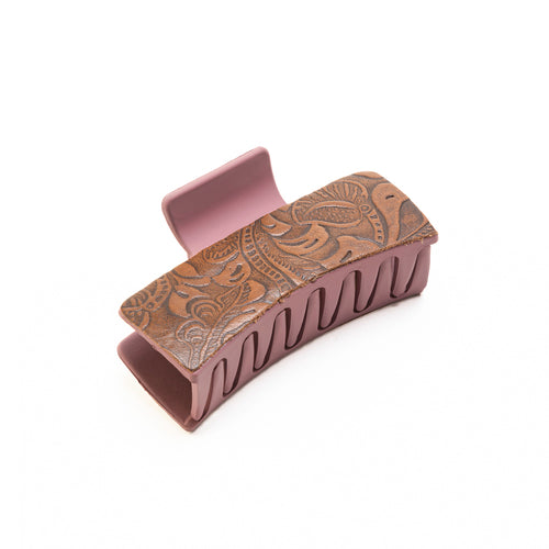 High Vista Hair Comb Clip In Peach and Brown - Myra USA