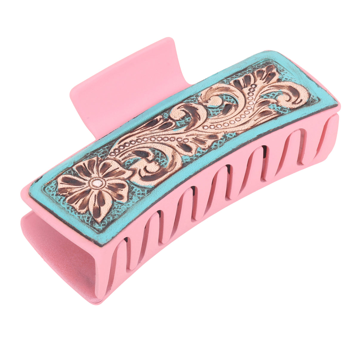 High Vista Hair Comb Clip In Pink and Brown - Myra USA