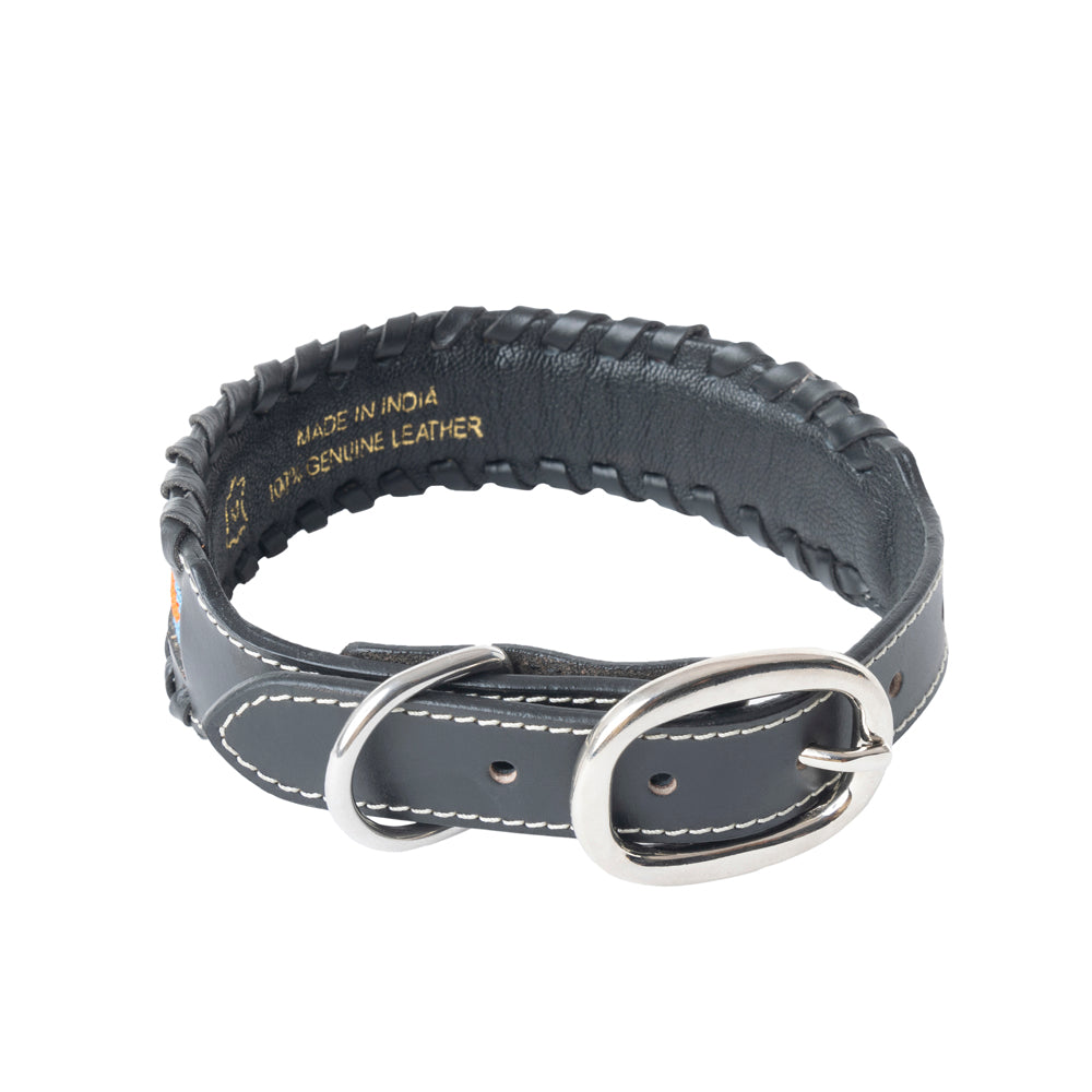 Running Wind Dog Collar In Black - Myra USA