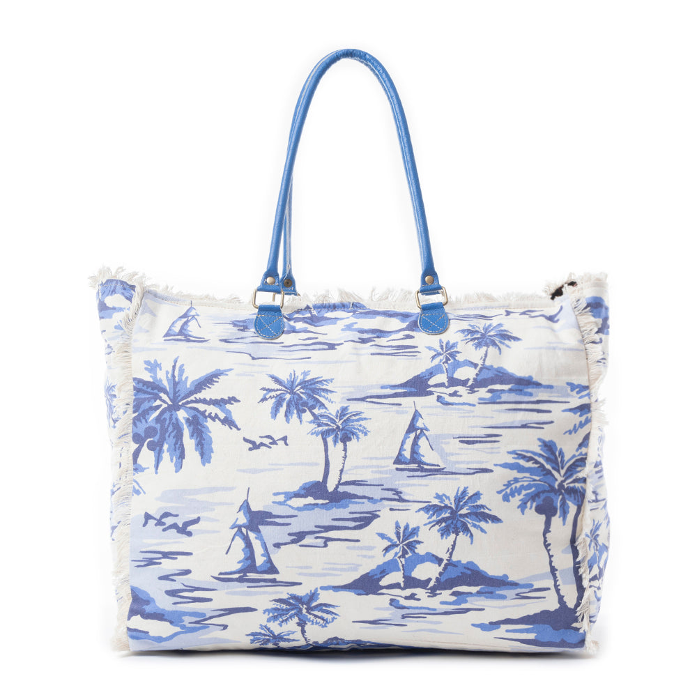 Saint Tropez Weekender Bag In Blue & White