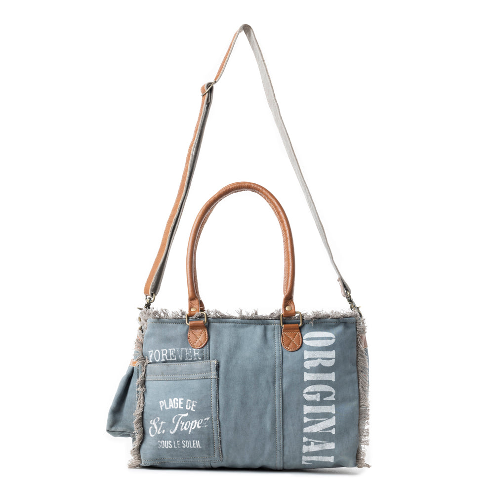 Coastal Steel Upcycled Tote in Denim