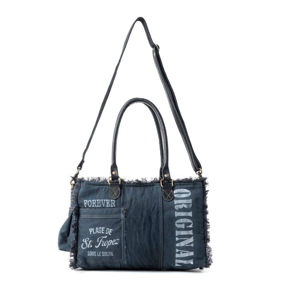 Coastal Steel Upcycled Tote in Blue