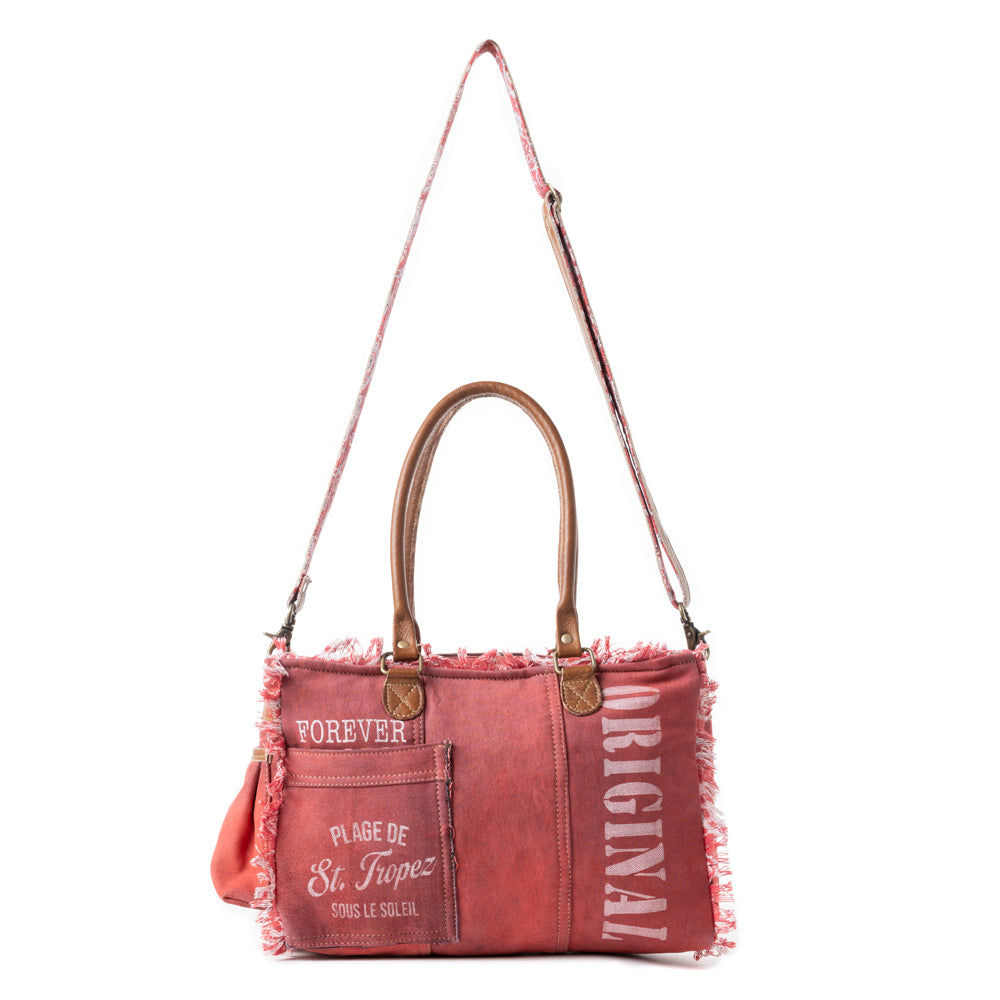 Coastal Steel Upcycled Tote in Red
