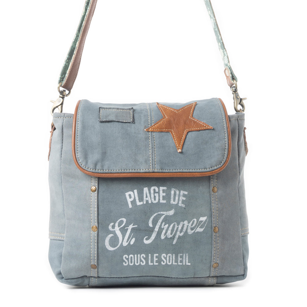 St. Tropez Explorer Shoulder Bag in Blue - Myra USA