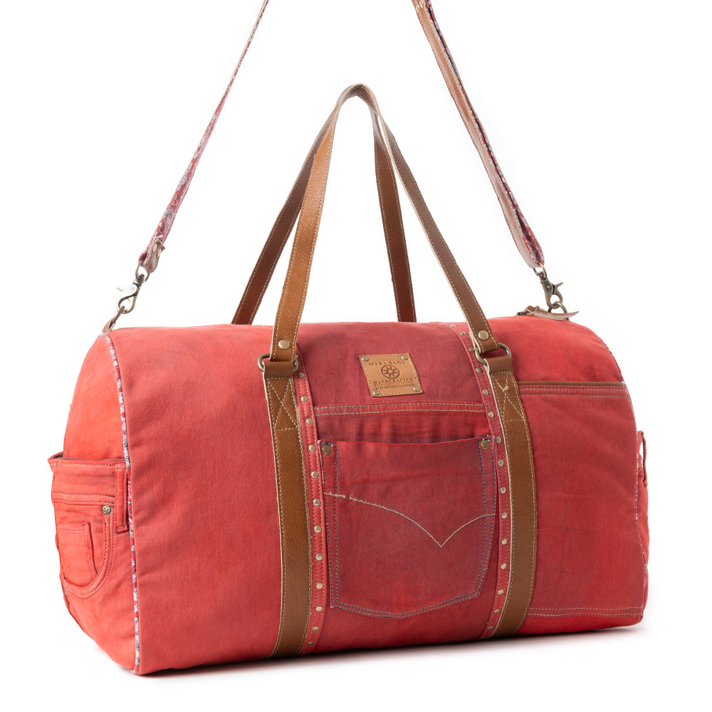 Wildberry Voyager Traveler Bag in Cranberry Smoke - Myra USA