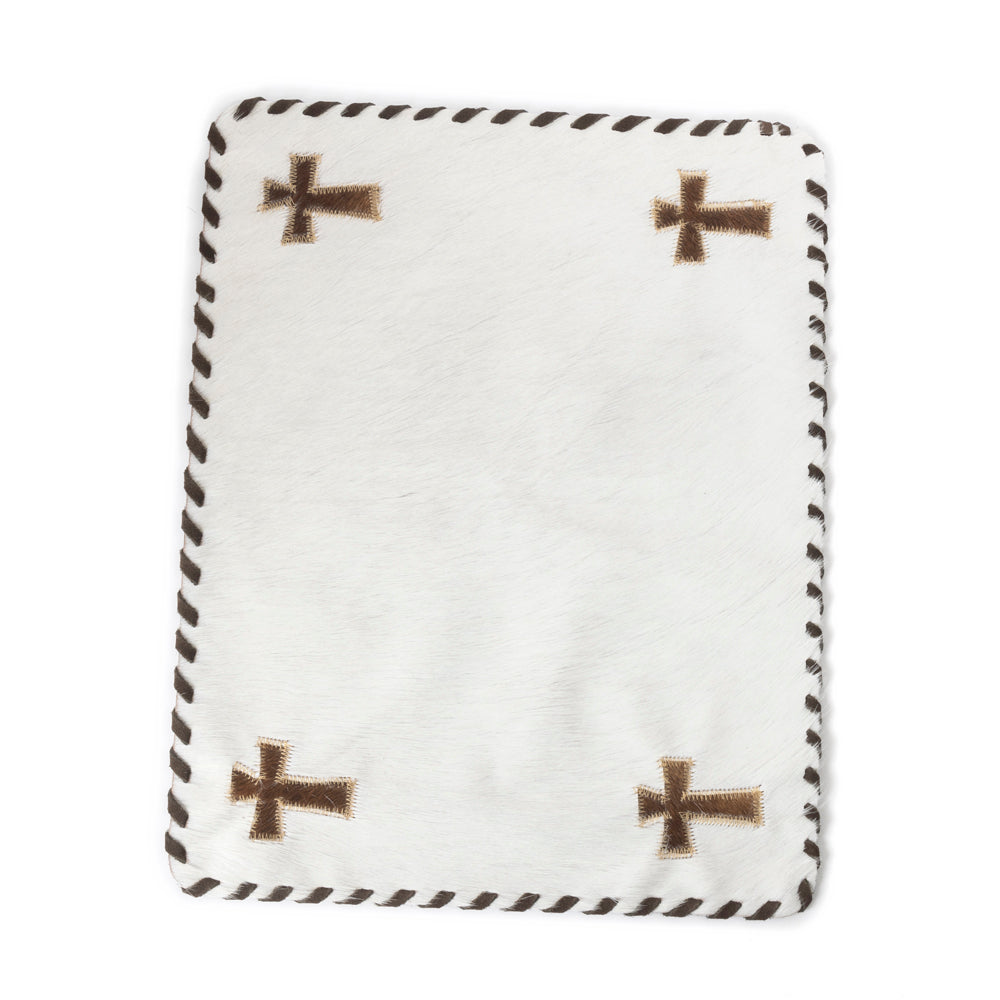 Western Grace Hairon Table Runner '' SET OF 4 '' in Saddle Ivory - Myra USA