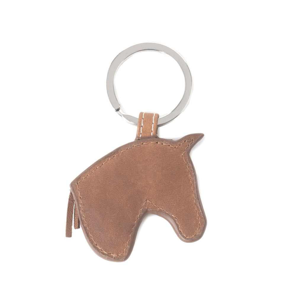 Saddle Up Hairon Key Fob in Snow Ivory