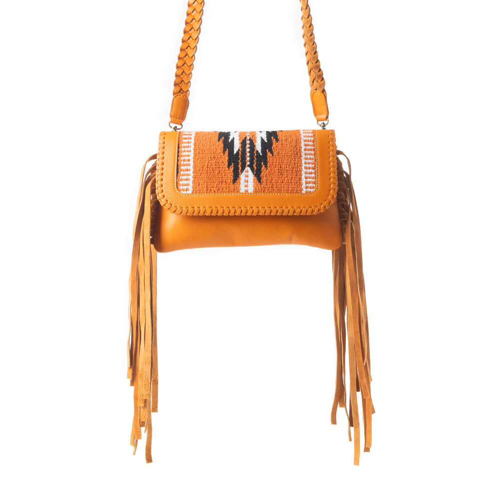 Mesa WingTrail Crossbody Bag in Amber Tan - Myra USA
