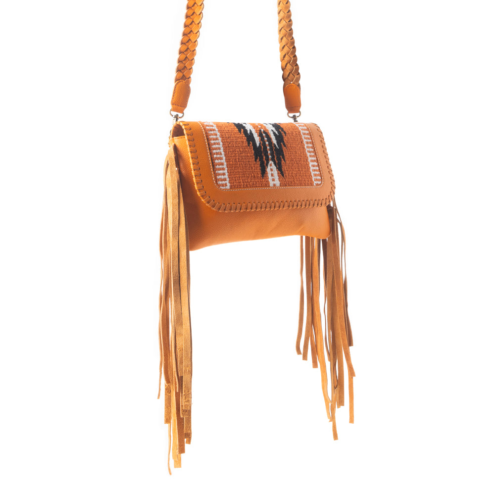 Mesa WingTrail Crossbody Bag in Amber Tan - Myra USA