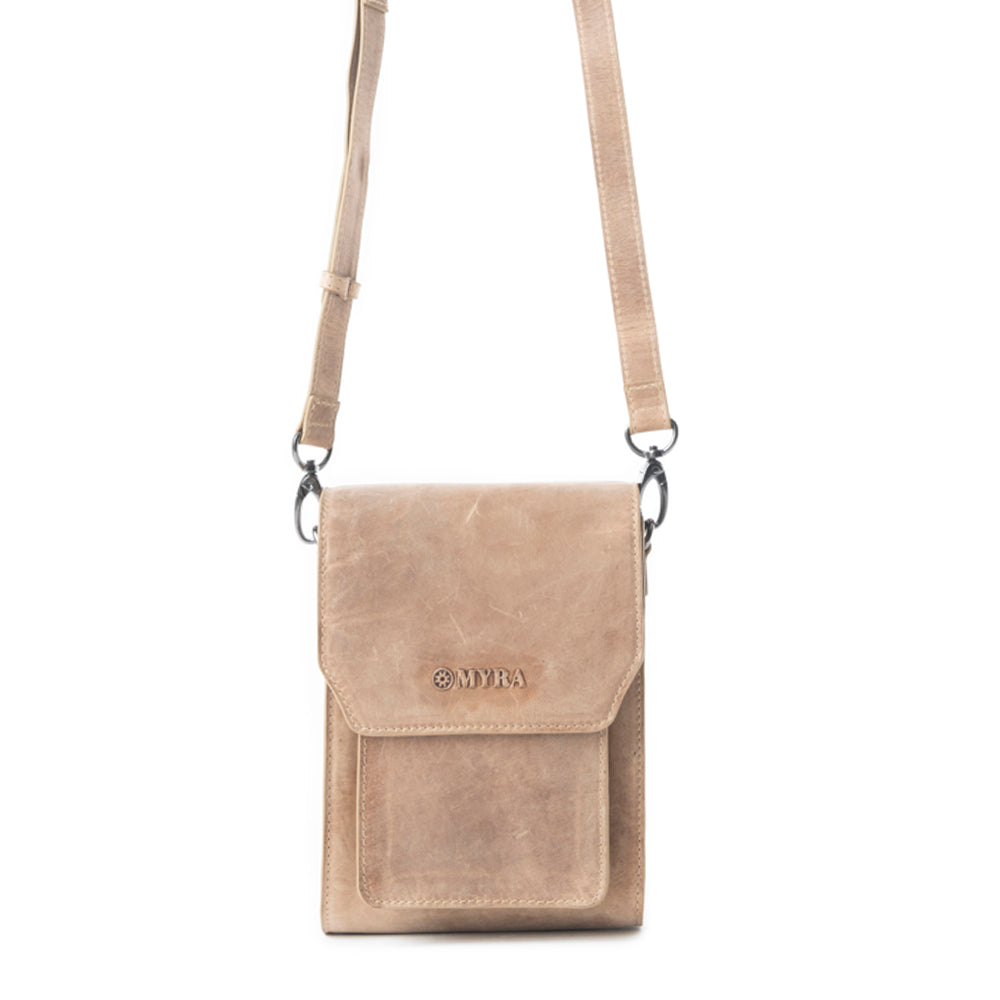 Padrina Trail Leather Bag In Sand - Myra USA