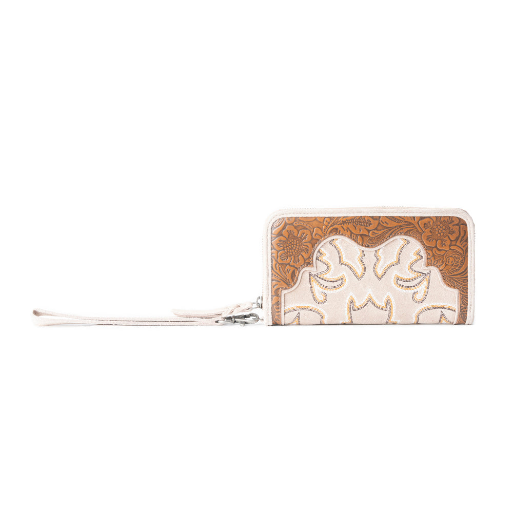 Electric Desert Wallet In Brown In Chocolate White - Myra USA