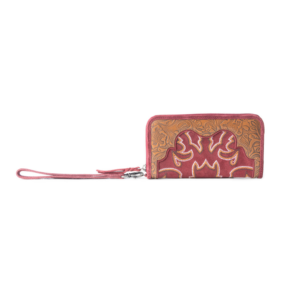 Electric Desert Wallet In Red - Myra USA
