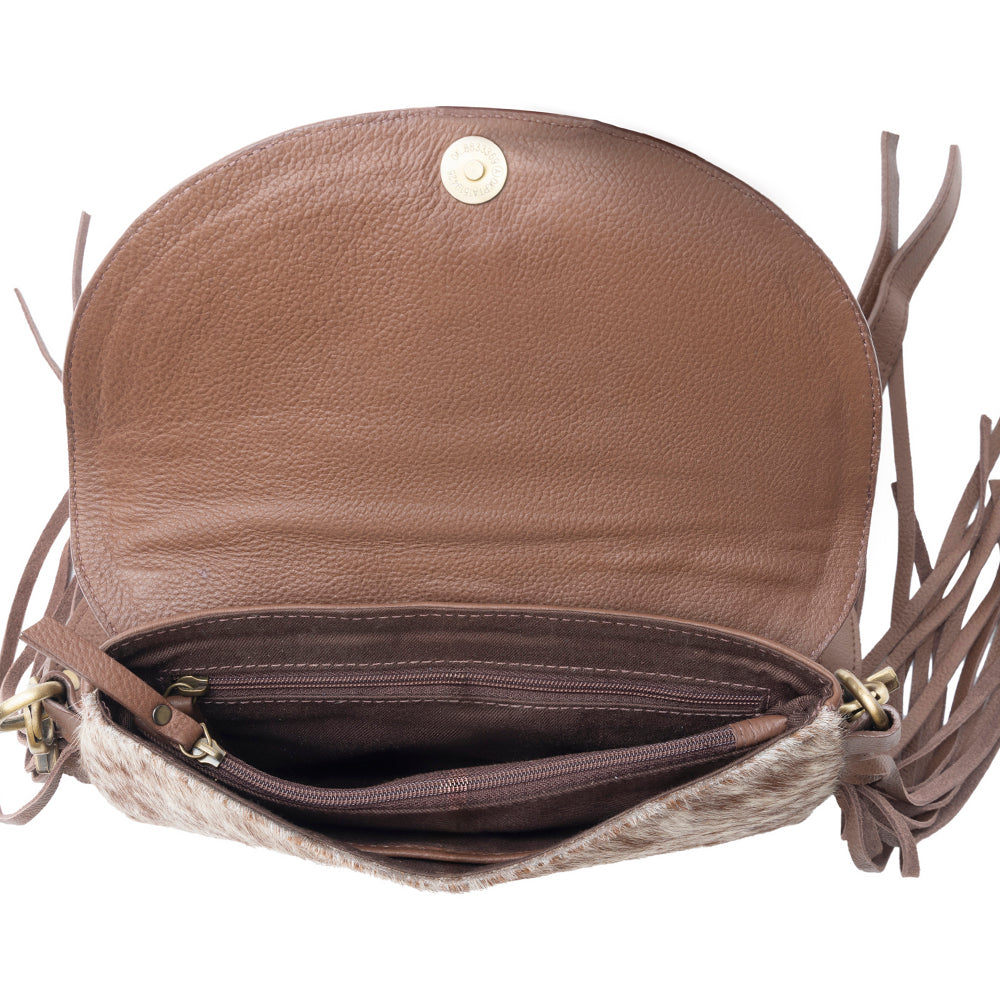 Stonedrop Ridge Crossbody Bag In Honey Chocolate - Myra USA