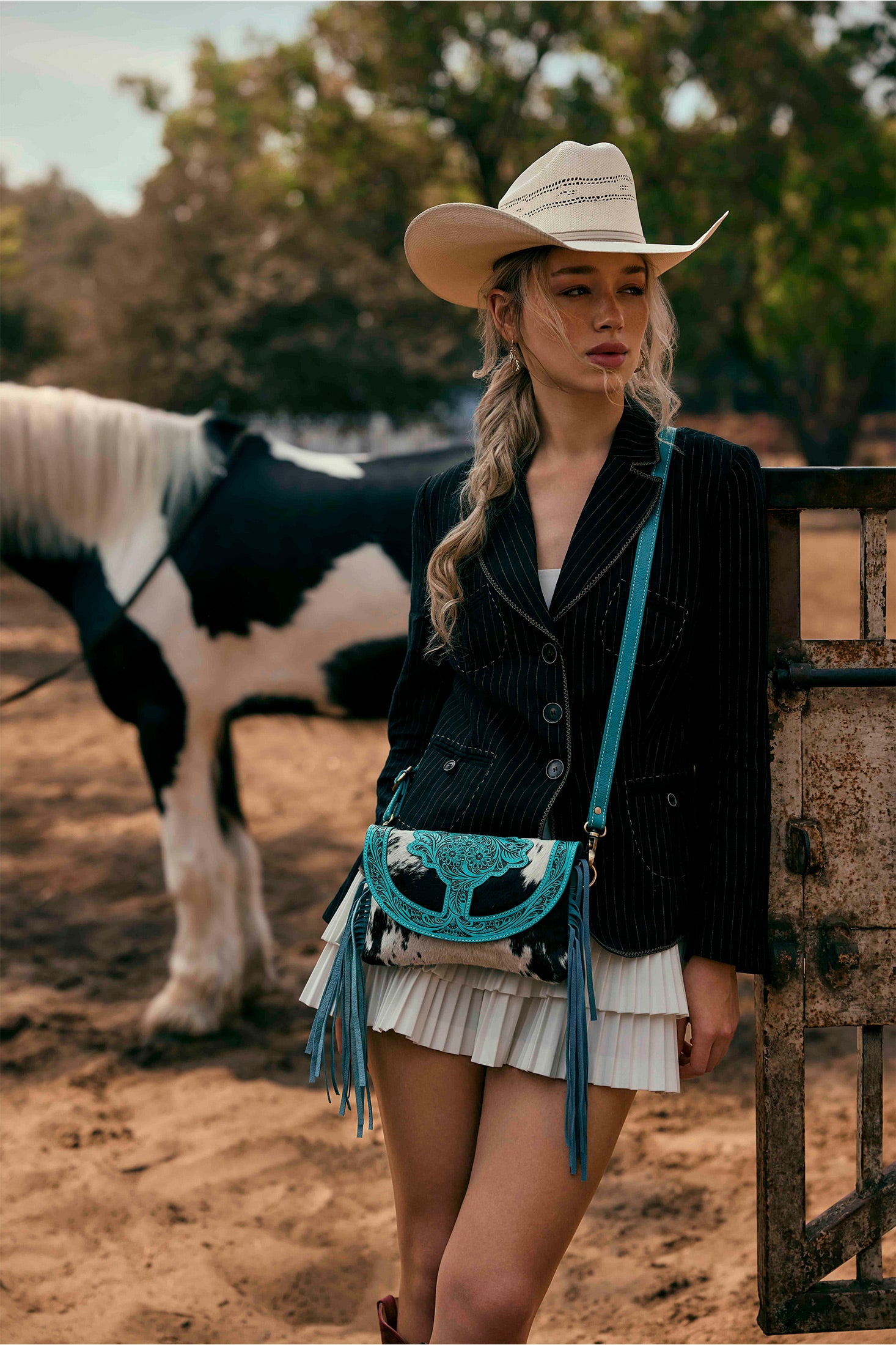 Stonedrop Ridge Crossbody Bag In Teal - Myra USA