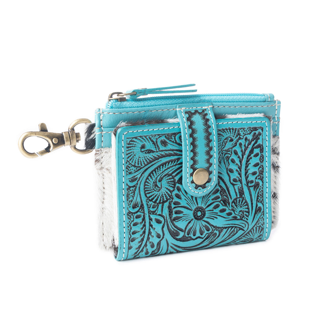 Wildflowers of the Prairie Credit Card Holder In Turquoise - Myra USA