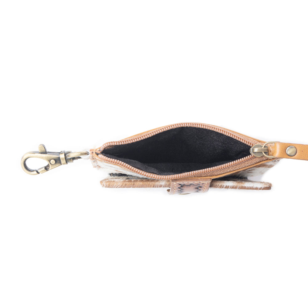 Wildflowers of the Prairie Credit Card Holder In Brown