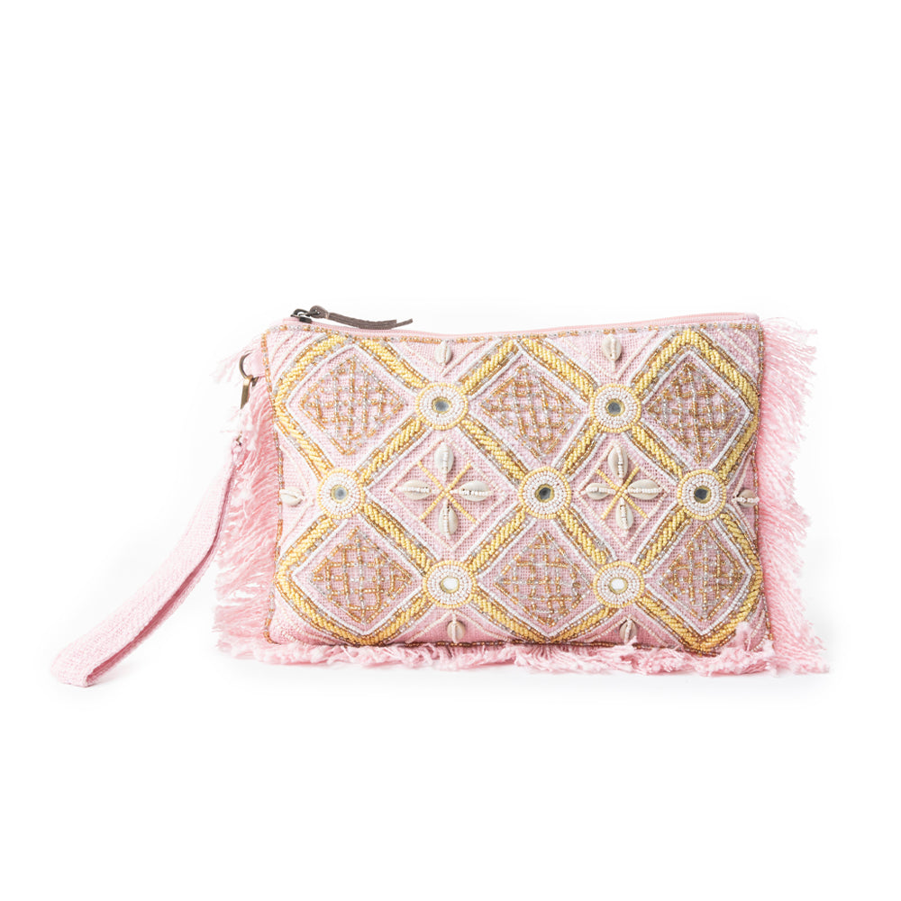 Desert Diamond Pouch In Light Pink - Myra USA