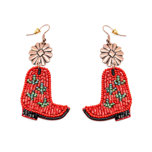 Cactus Rose Boot Earrings - Myra USA