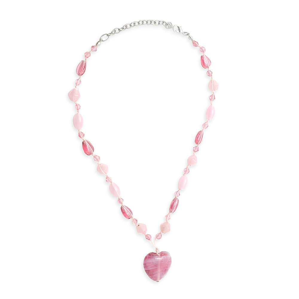 Desert Rose Heart Necklace