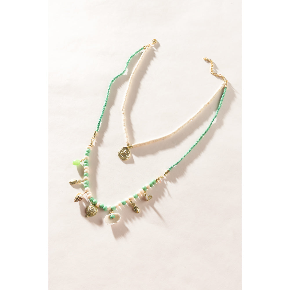 My Treasures Necklace In Green - Myra USA
