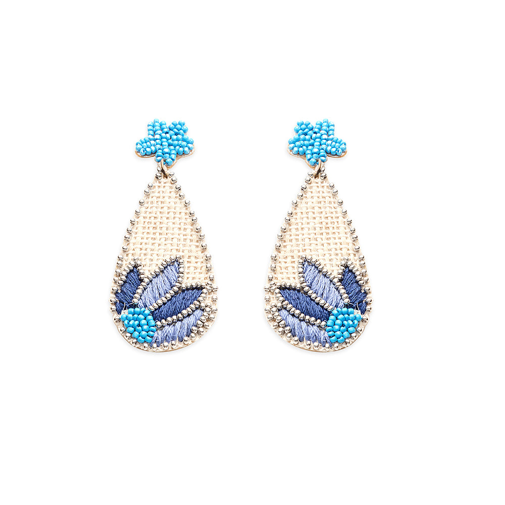 Desert Bluebells Beaded Earrings - Myra USA