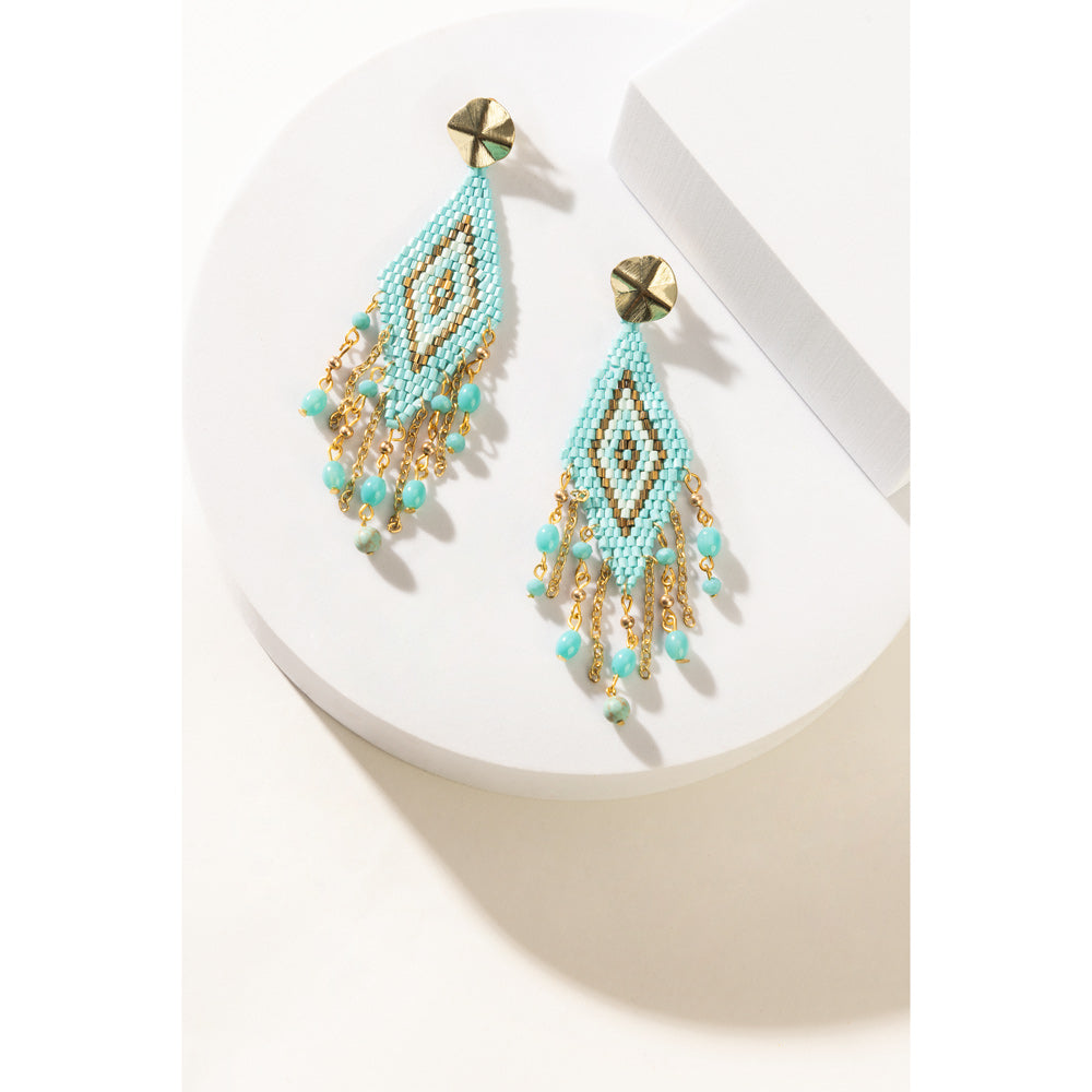 Mesa Rain Dance Beaded Earrings - Myra USA