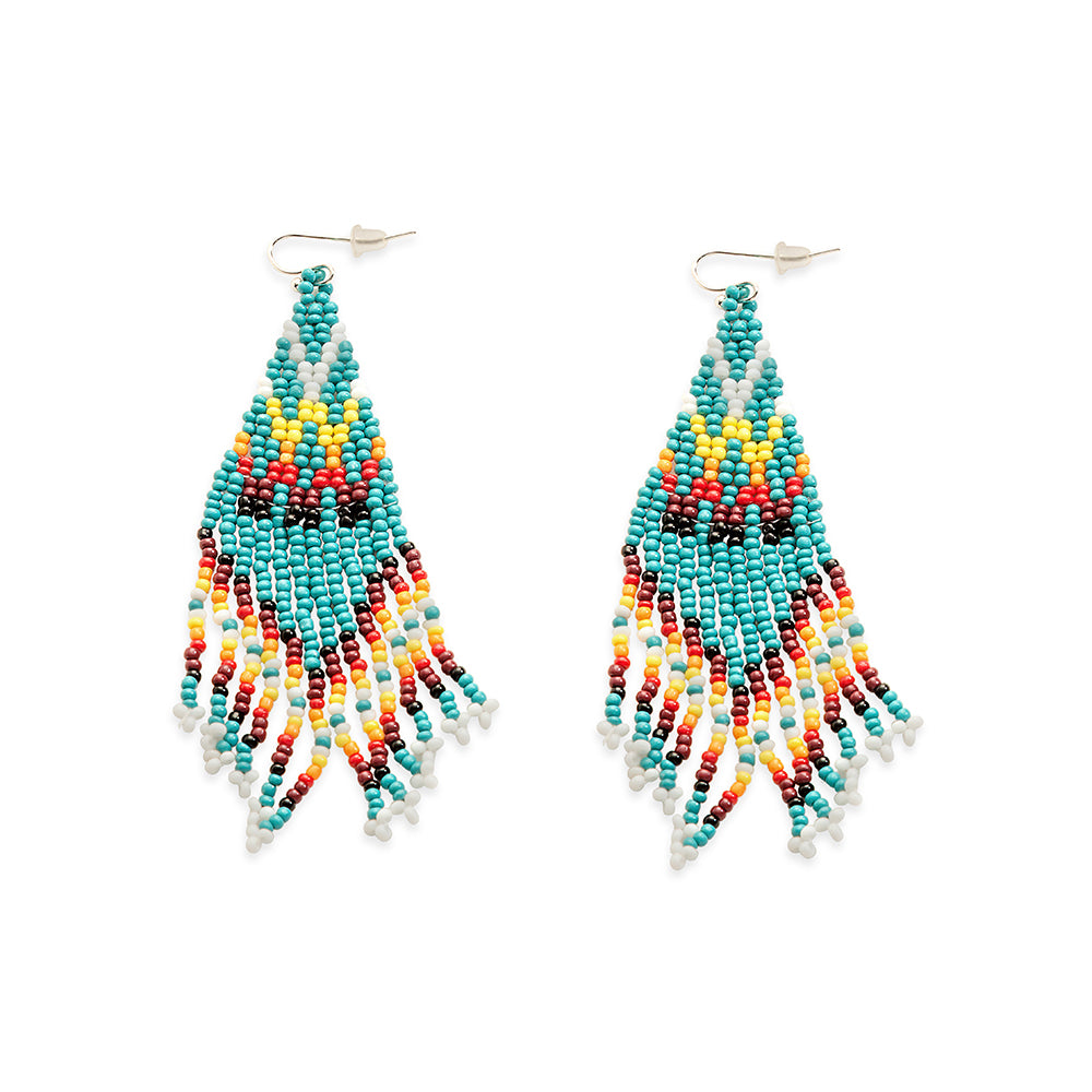 Thunderbird Wings Beaded Earrings - Myra USA