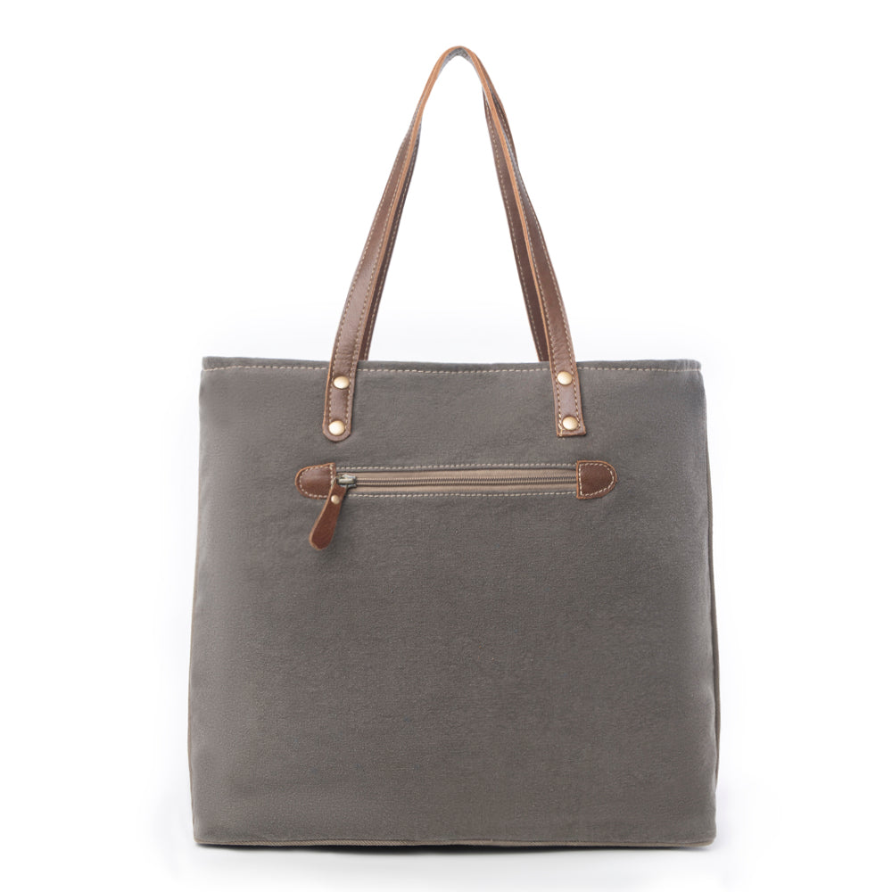 Leather Pocket Tote Bag - Myra USA