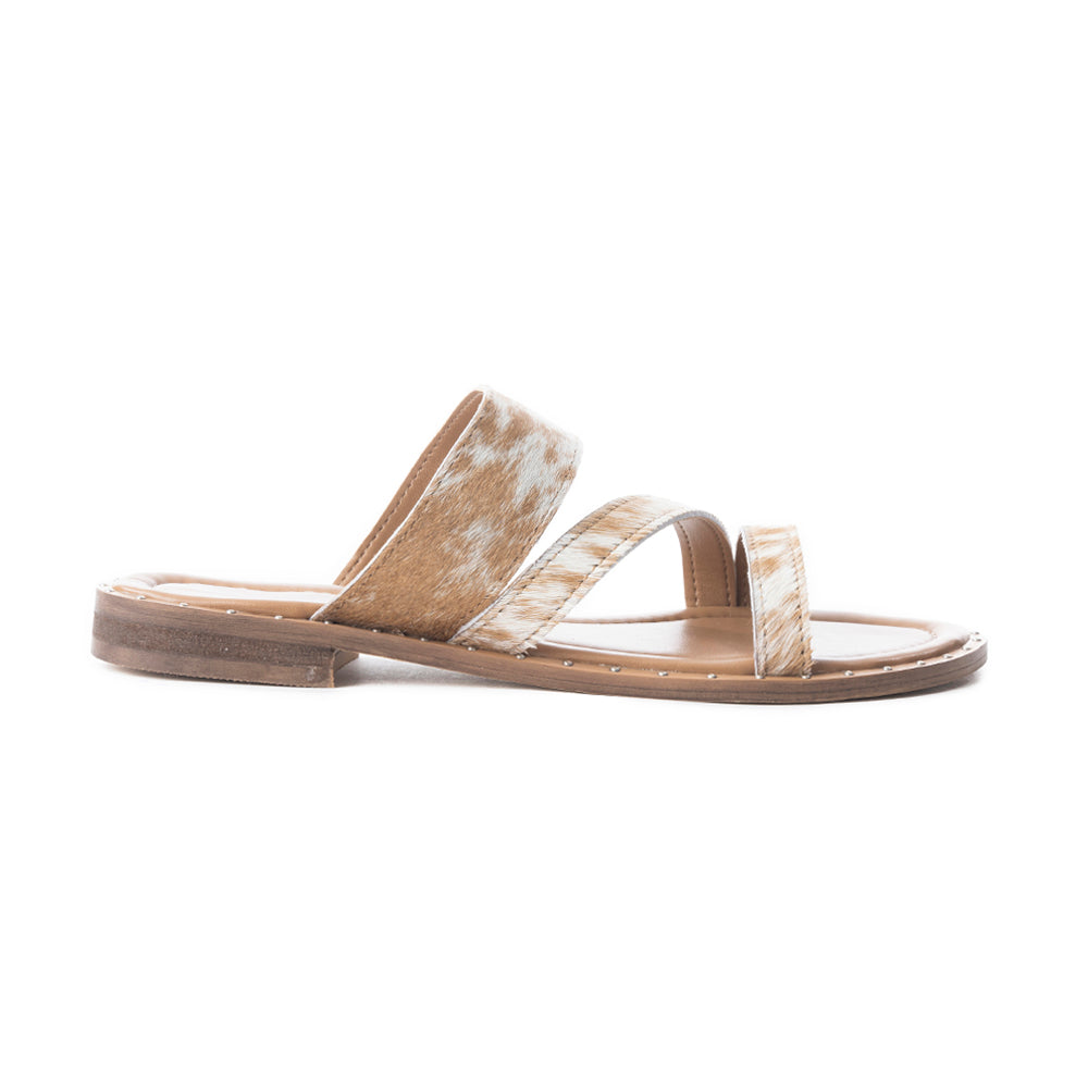Ranch Ridge Slides In Brown & White - Myra USA