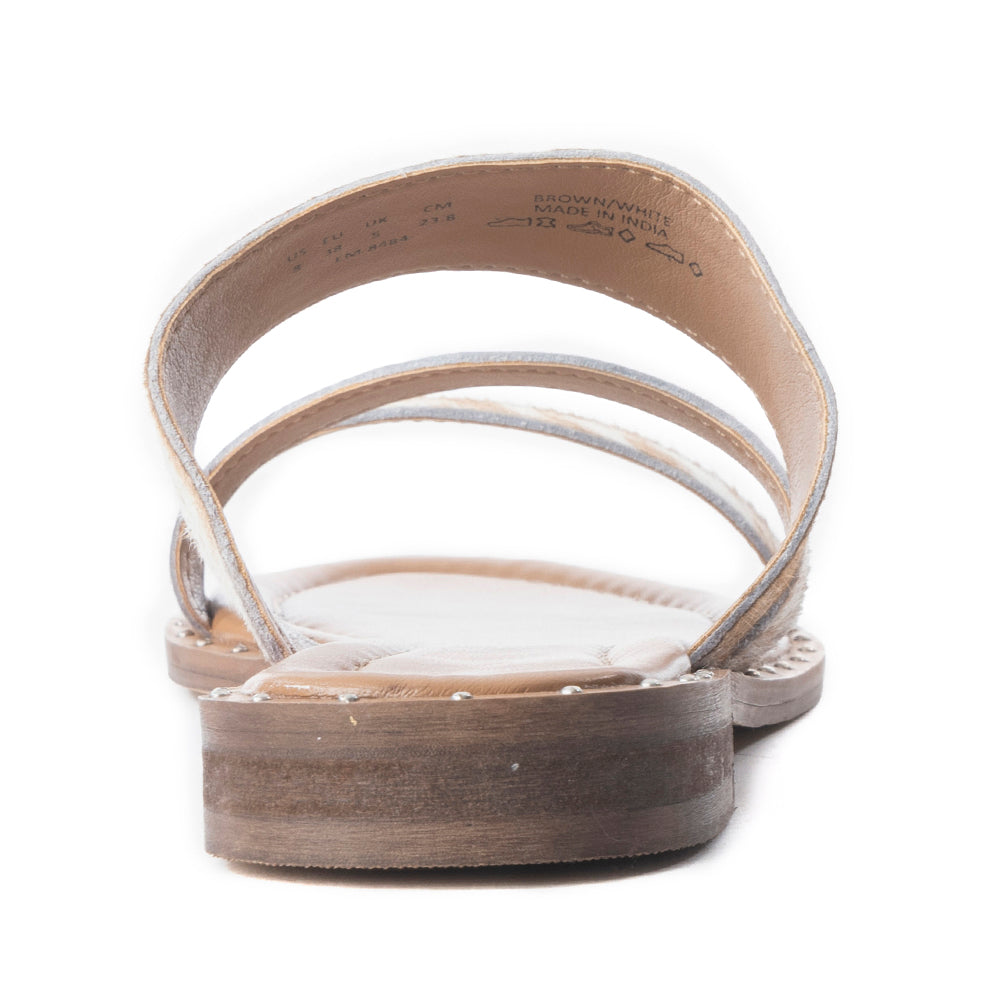 Ranch Ridge Slides In Brown & White - Myra USA