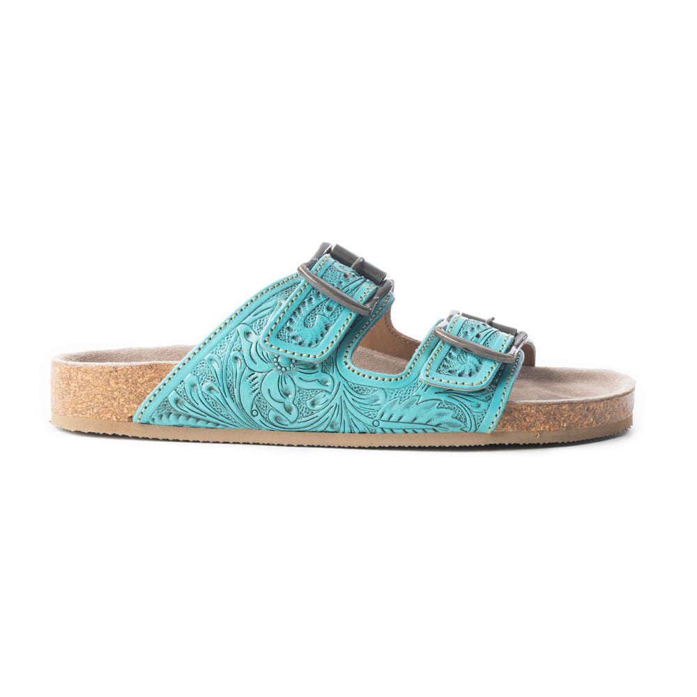 Wildlfower Wanderer Sandals In Turquoise - Myra USA