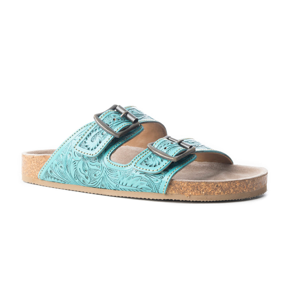 Wildlfower Wanderer Sandals In Turquoise - Myra USA