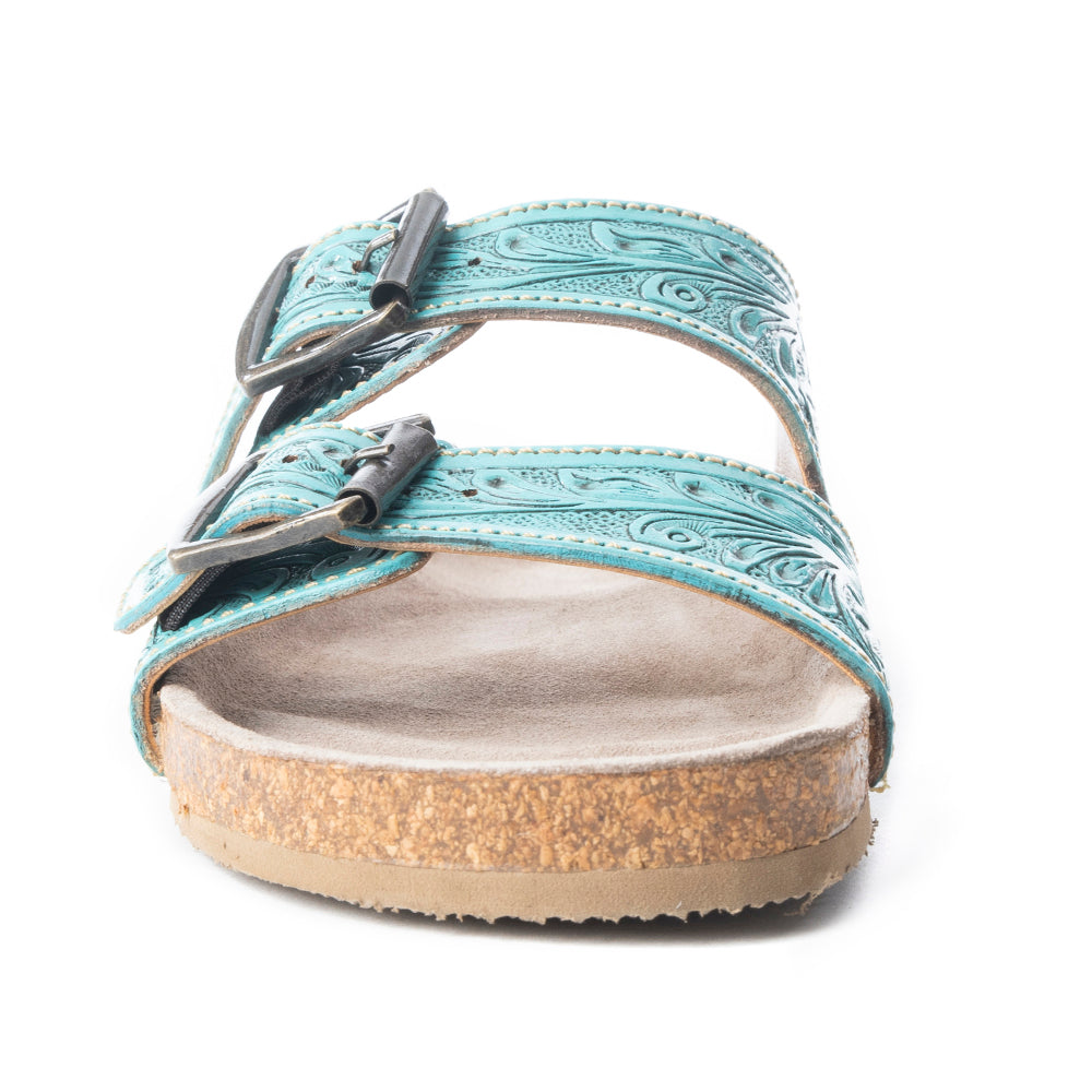 Wildlfower Wanderer Sandals In Turquoise - Myra USA
