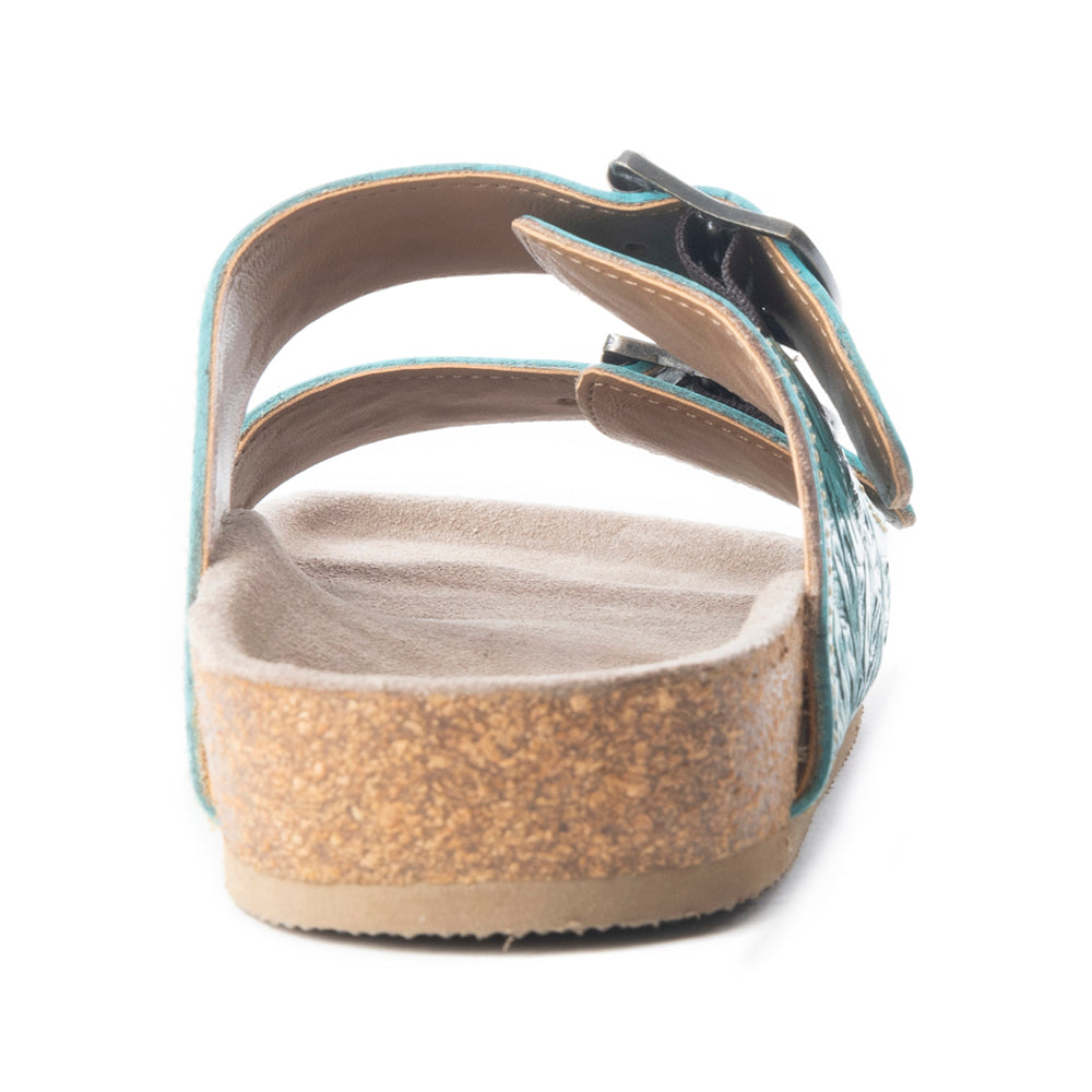 Wildlfower Wanderer Sandals In Turquoise - Myra USA