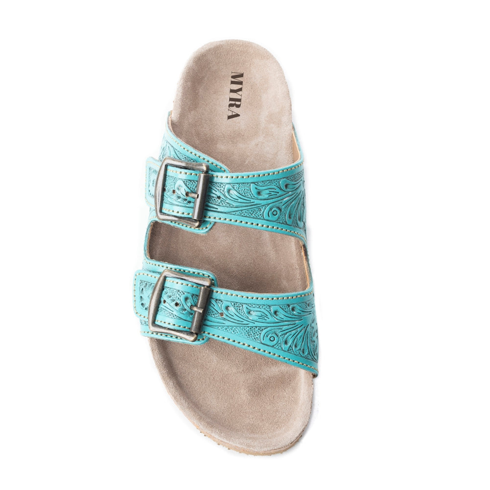 Wildlfower Wanderer Sandals In Turquoise - Myra USA