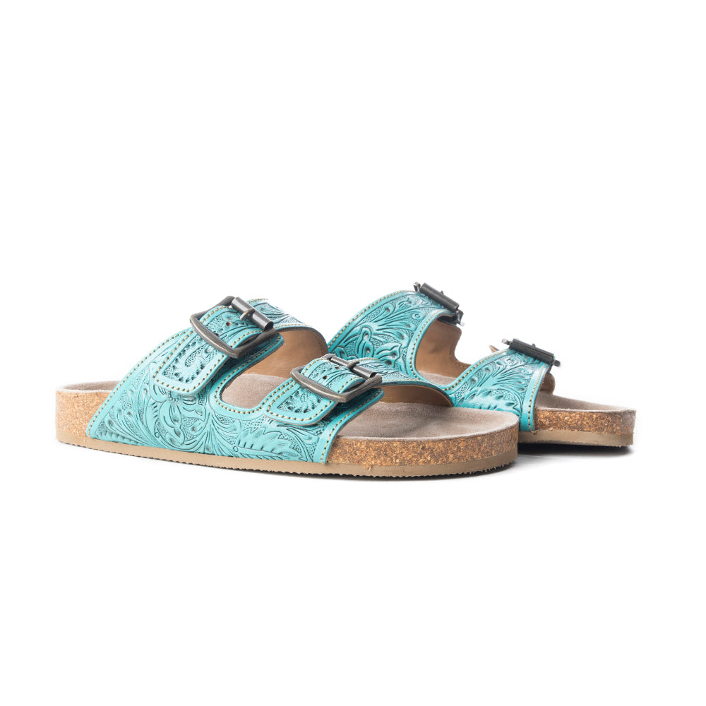 Wildlfower Wanderer Sandals In Turquoise - Myra USA