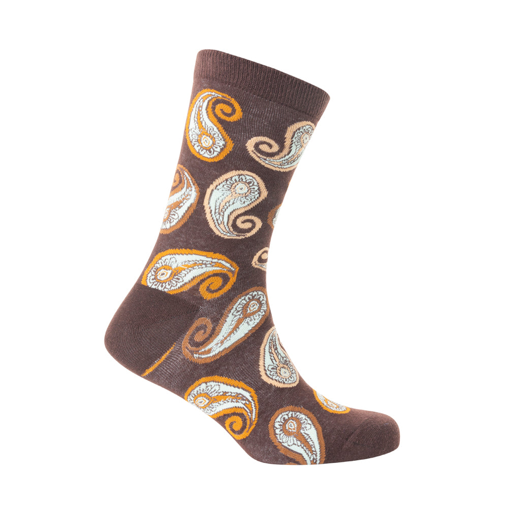 Sunshine Swirl Suzie Socks In Brown - Myra USA
